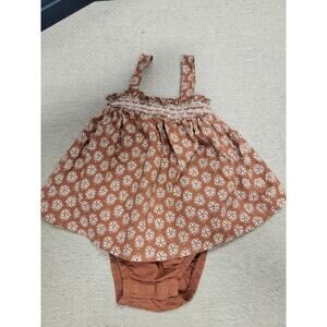 CARTER'S Just for You One Piece Romper Brown Floral Size 9 mo months  0252